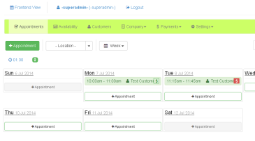 Web based scheduling software